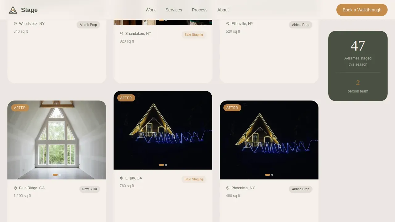 A-Frame House Real Estate Booking Website Template