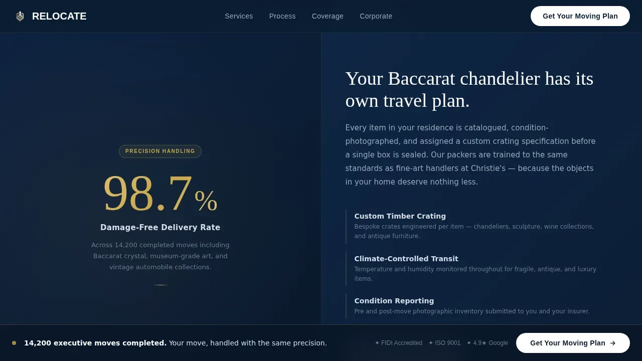 Premium Moving Services | Free Website Template | Rocket