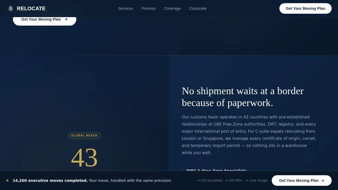 Premium Moving Services | Free Website Template | Rocket