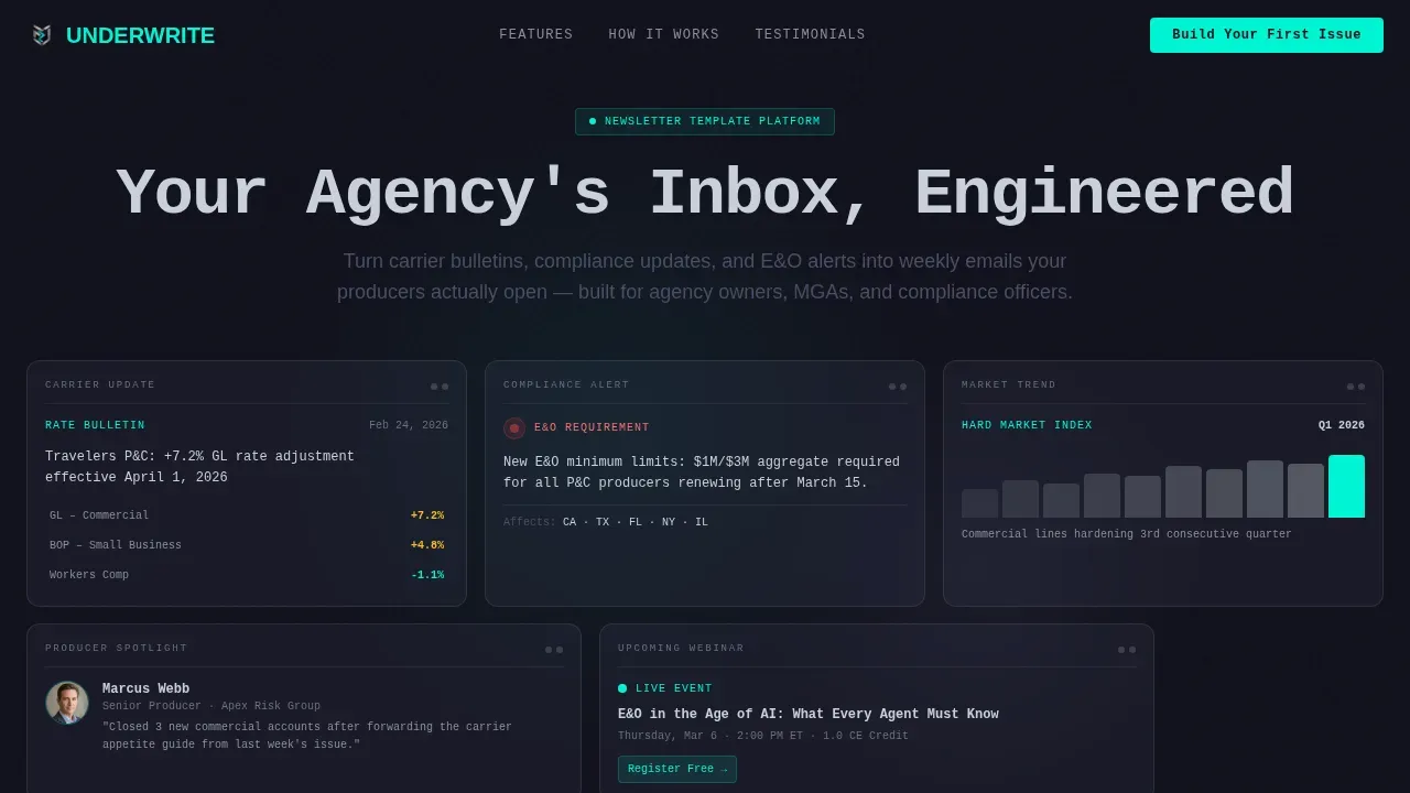 Insurance Digital Presence Privacy Policy Website Template