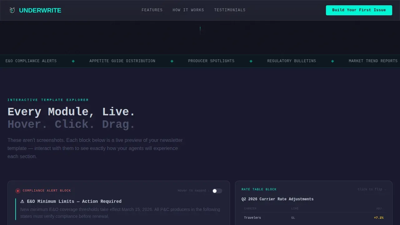 Insurance Digital Presence Privacy Policy Website Template
