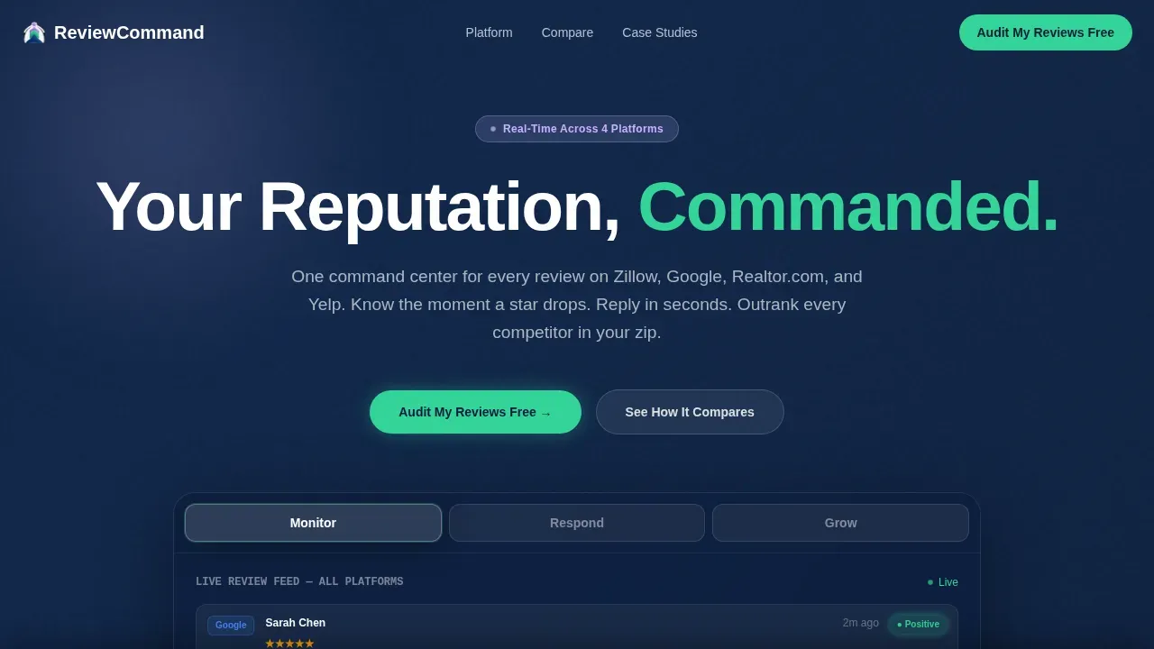 Smart Real Estate Reputation Landing Page Template