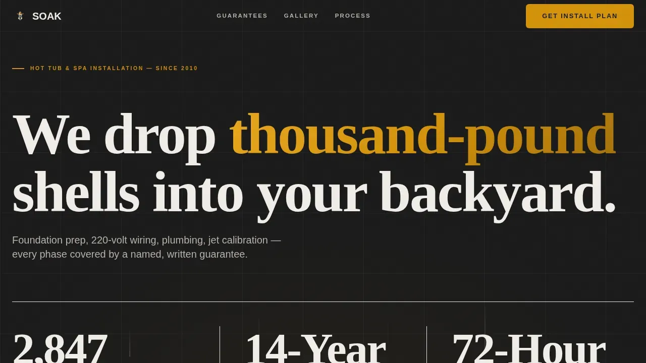 Hot Tub Installation Landing Page Template