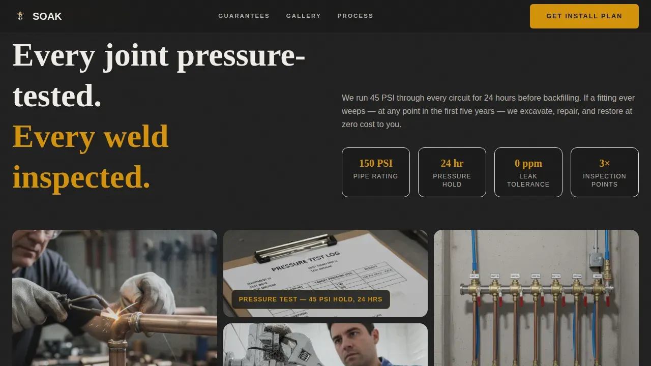Hot Tub Installation Landing Page Template