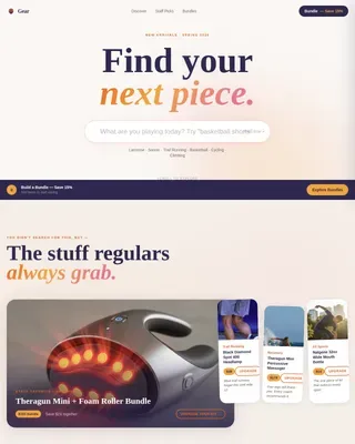 Sporting Goods Landing Page Template | Upgrade Your Kit