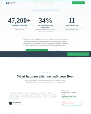 Health Inspector Reviews & Testimonials Website Template