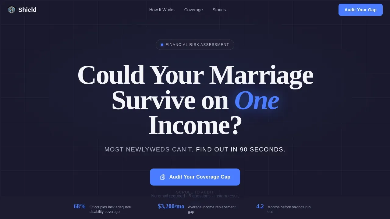 Newlywed Insurance Professional Website Template