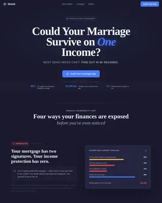 Newlywed Insurance Professional Website Template