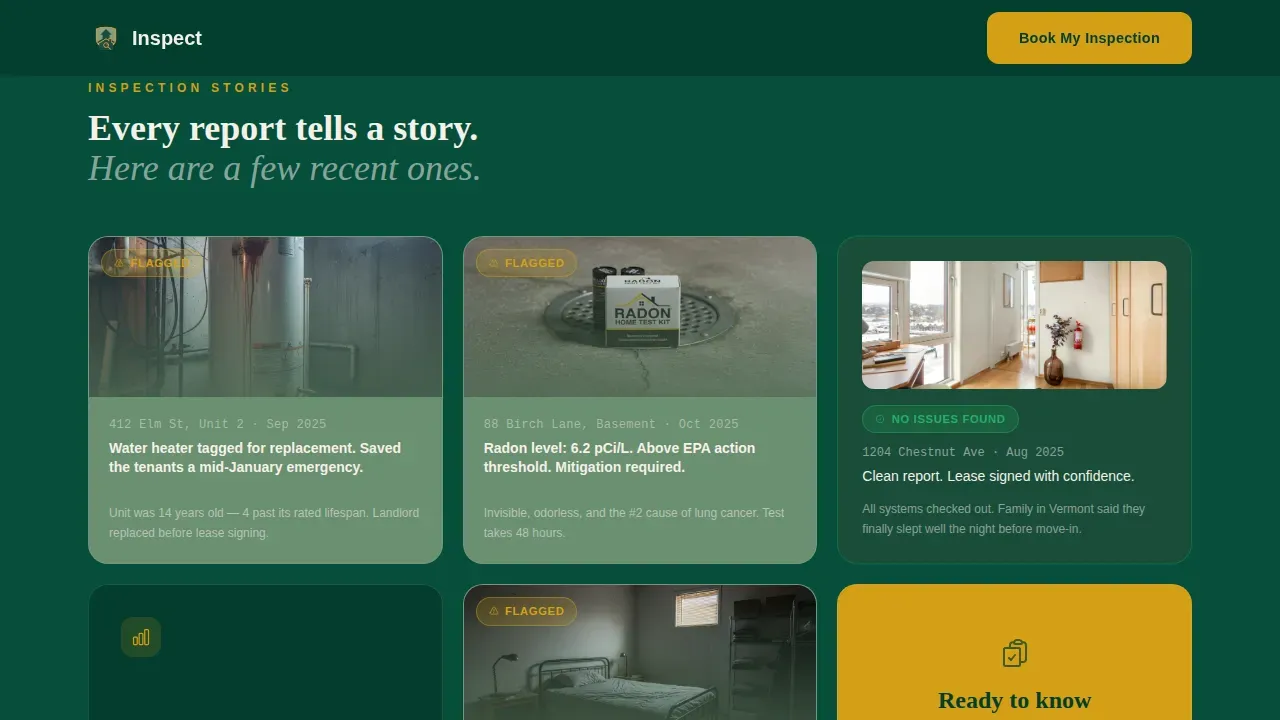 Student Rental Home Inspector Landing Page Template