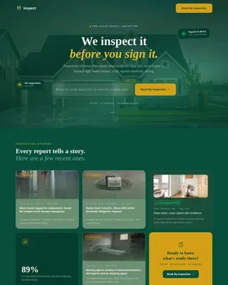 Student Rental Home Inspector Landing Page Template