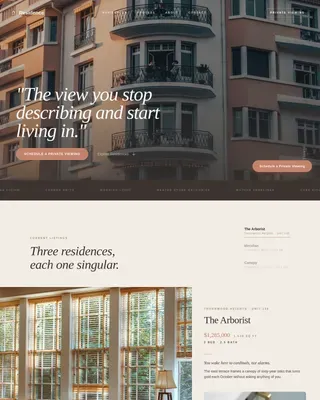 Pastoral Calm Luxury Condo Agent Landing Page Template