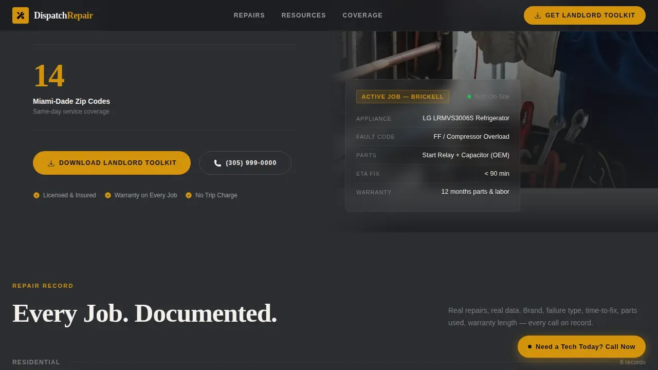 Trusted Appliance Repair | Free Website Template | Rocket