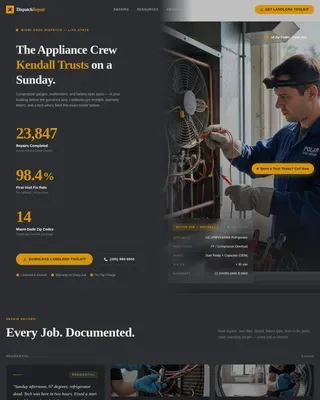 Trusted Appliance Repair | Free Website Template | Rocket