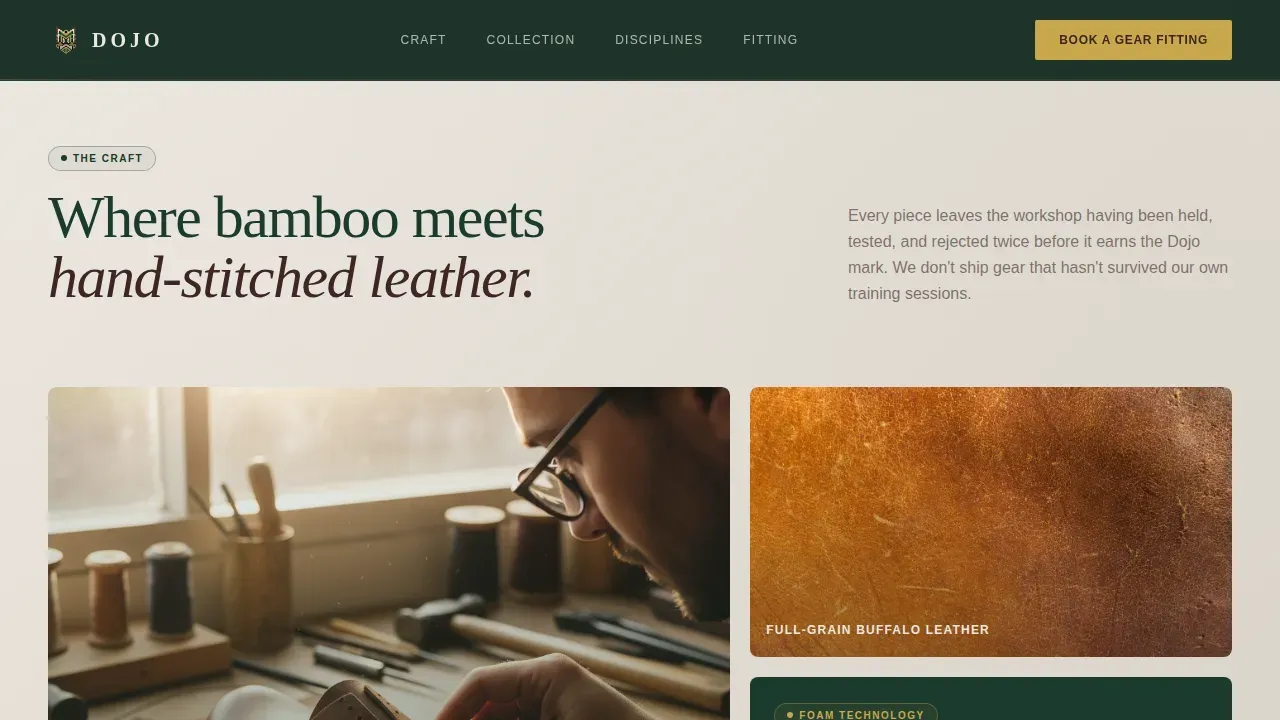 Premium Martial Arts Booking Landing Page Template