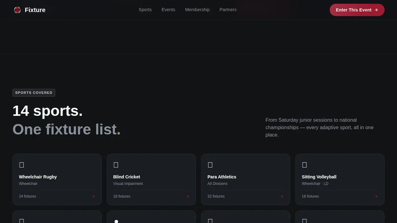 Elite Adaptive Sports Landing Page Template
