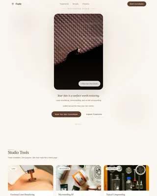 Expert Skin Care Landing Page Template