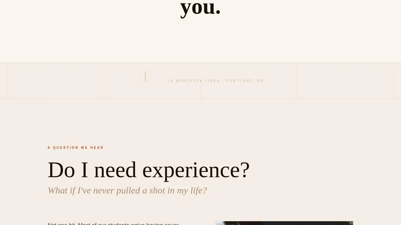 Premier Coffee Training Landing Page Template
