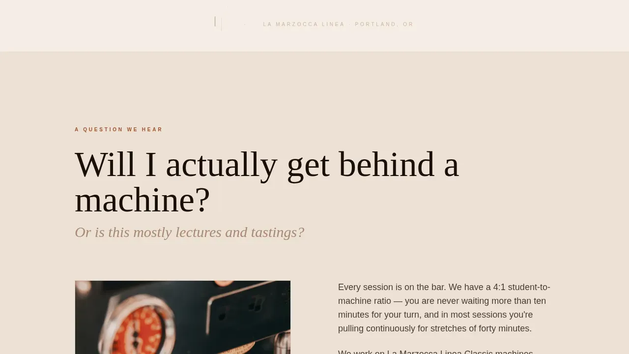 Premier Coffee Training Landing Page Template