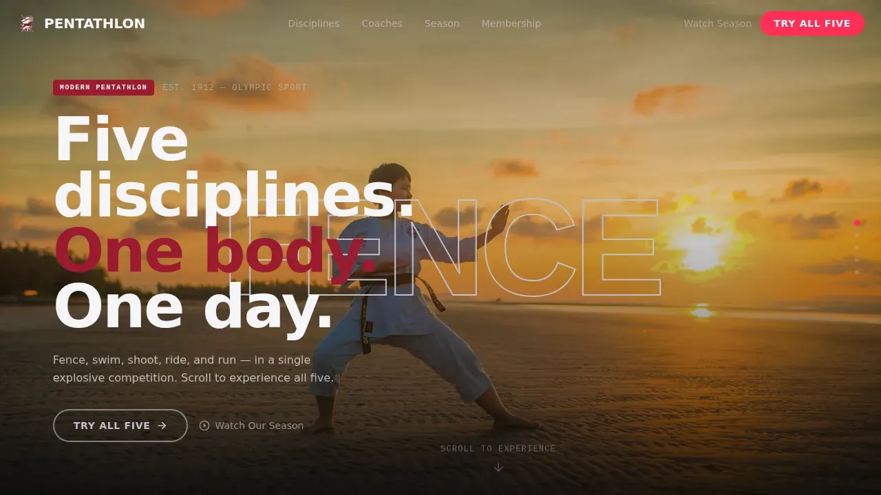 Elite Athletics Club Landing Page Template