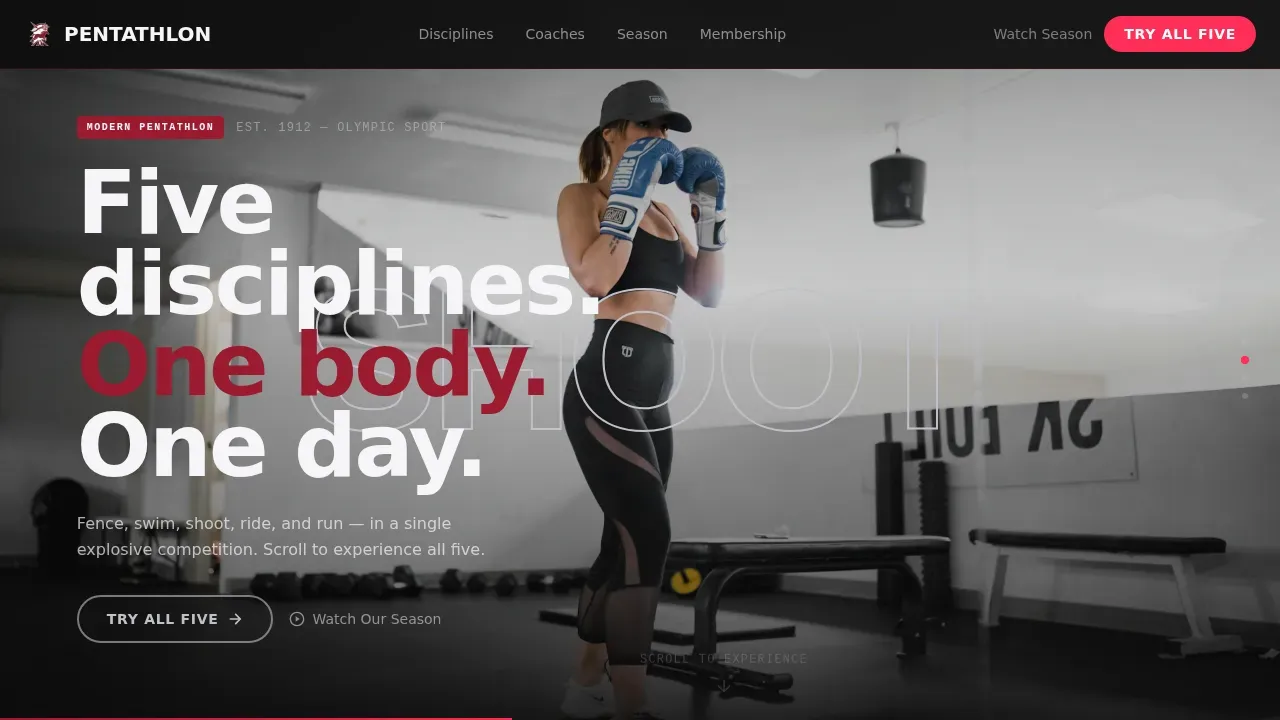 Elite Athletics Club Landing Page Template