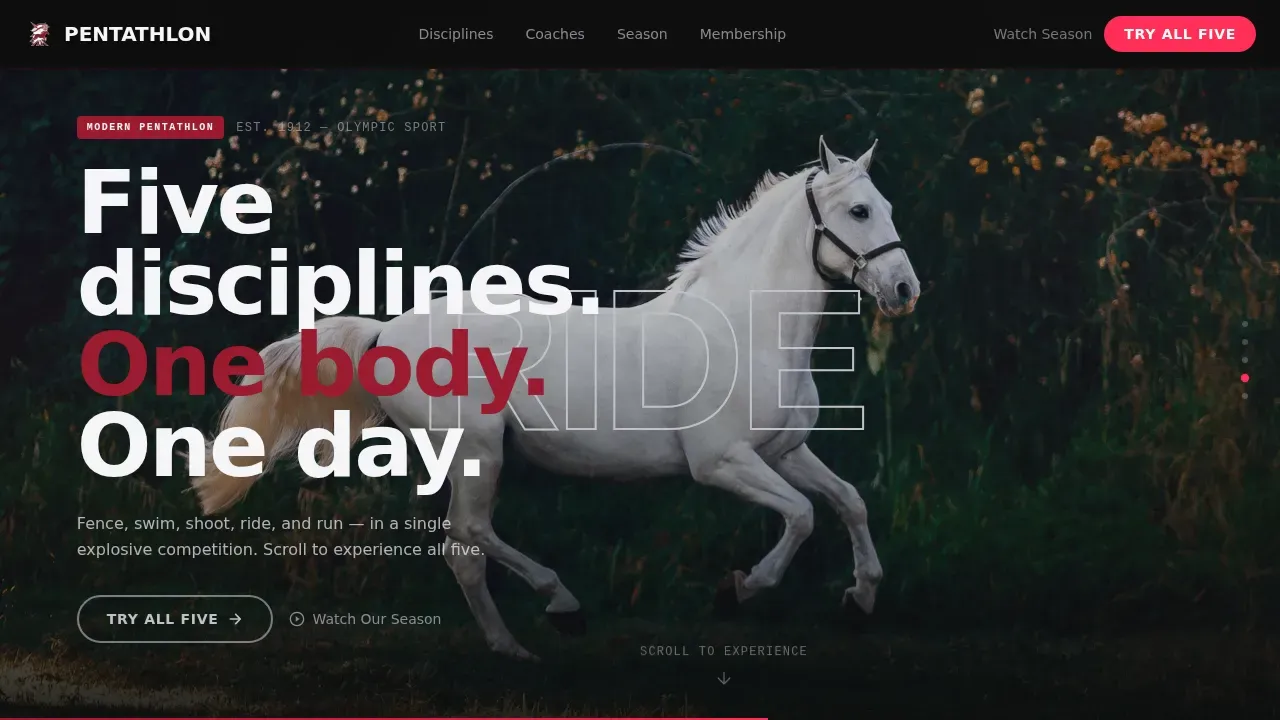 Elite Athletics Club Landing Page Template