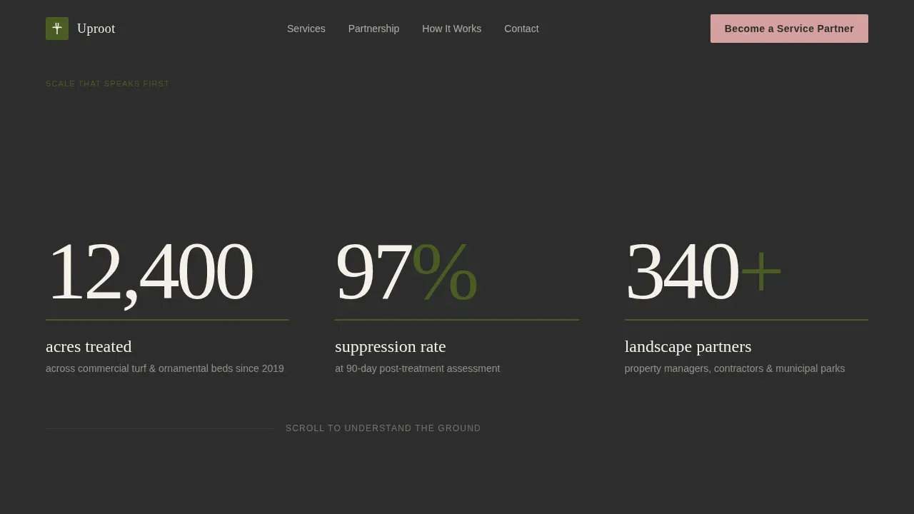 Weed Control Partnership Landing Page Template