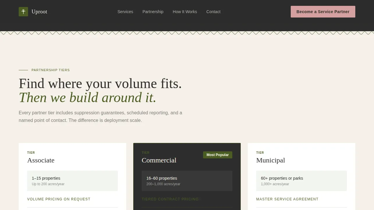 Weed Control Partnership Landing Page Template