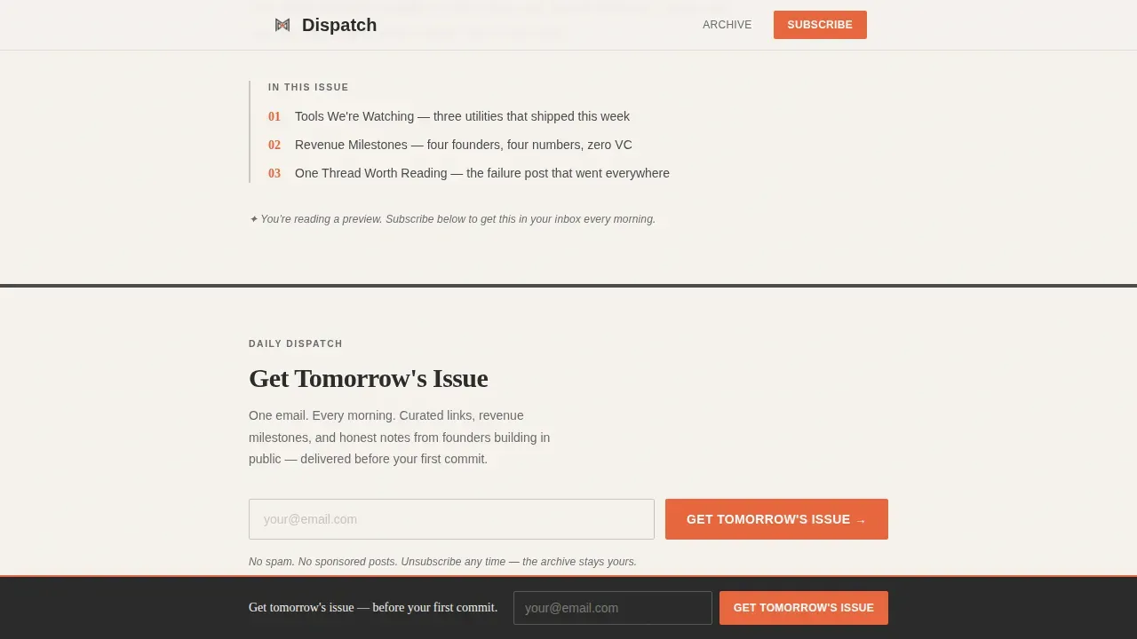 Daily News Newsletter Landing Page Template