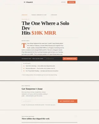 Daily News Newsletter Landing Page Template