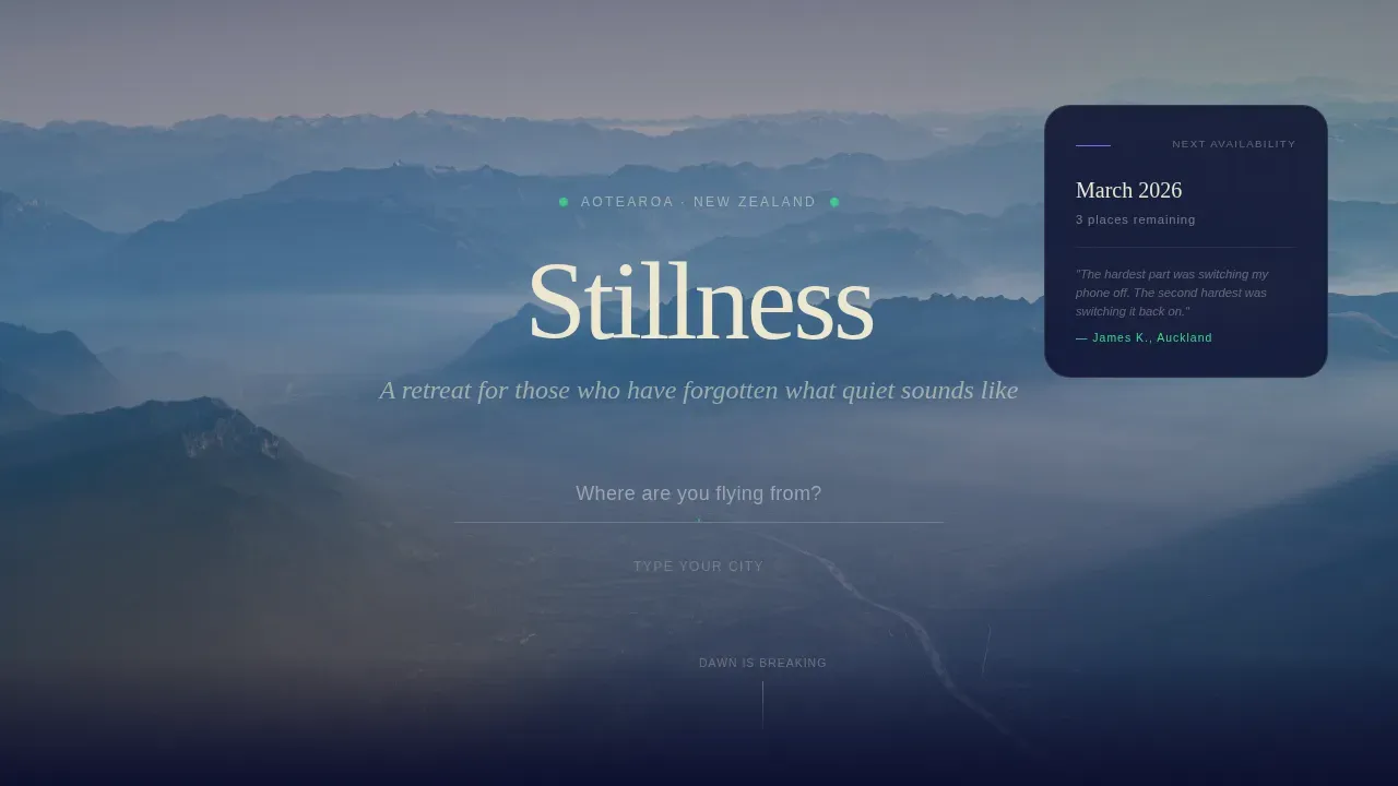 Neo-Retro Wellness Retreat Landing Page Template