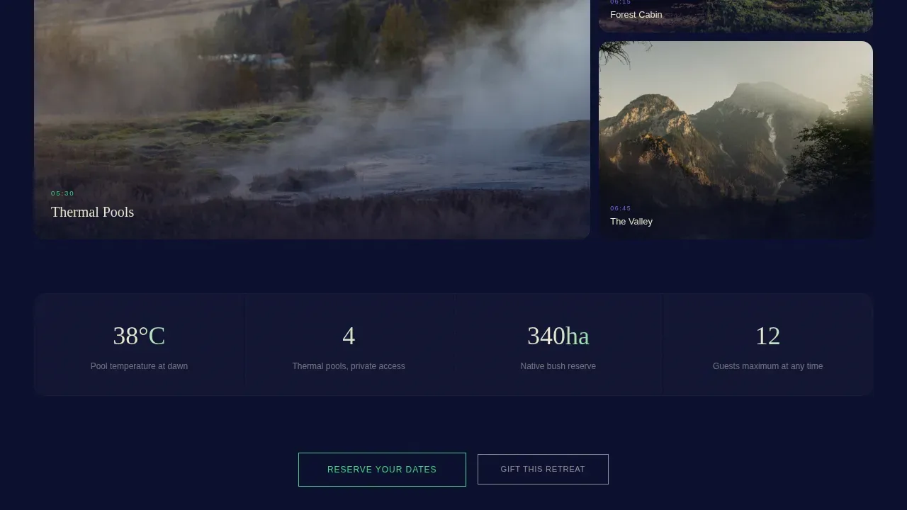 Neo-Retro Wellness Retreat Landing Page Template