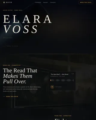 Professional Voice Actor Landing Page Template