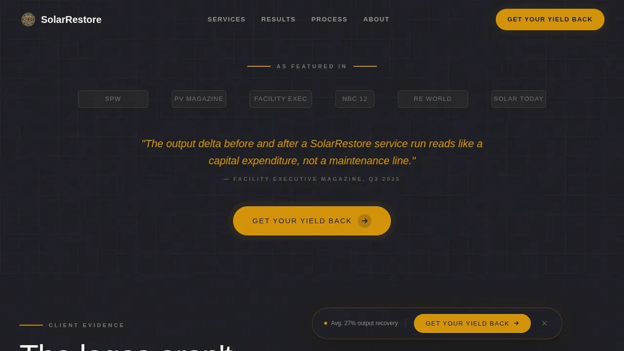 Specialty Cleaning Site Maintenance Website Template