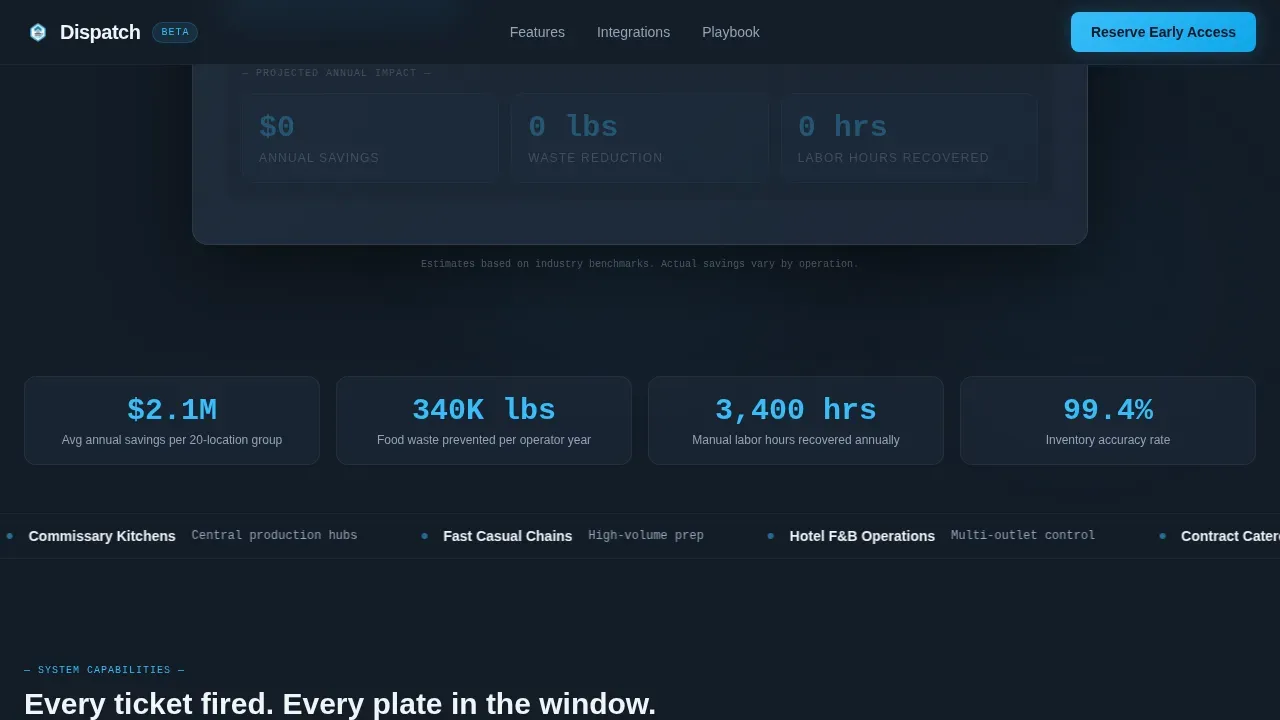 Food Cost Management Landing Page Template