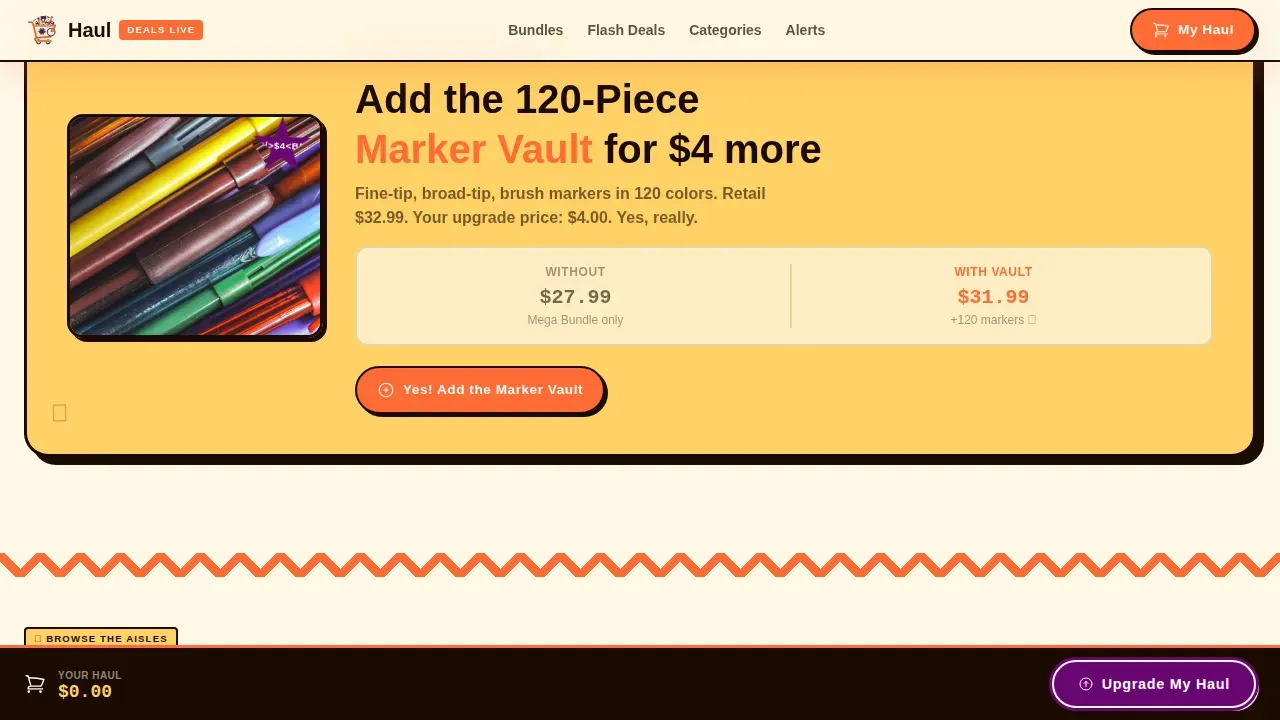 Neo-Retro Bundle Deal Arts & Crafts Landing Page Template