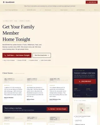 Reliable Bail Services Landing Page Template