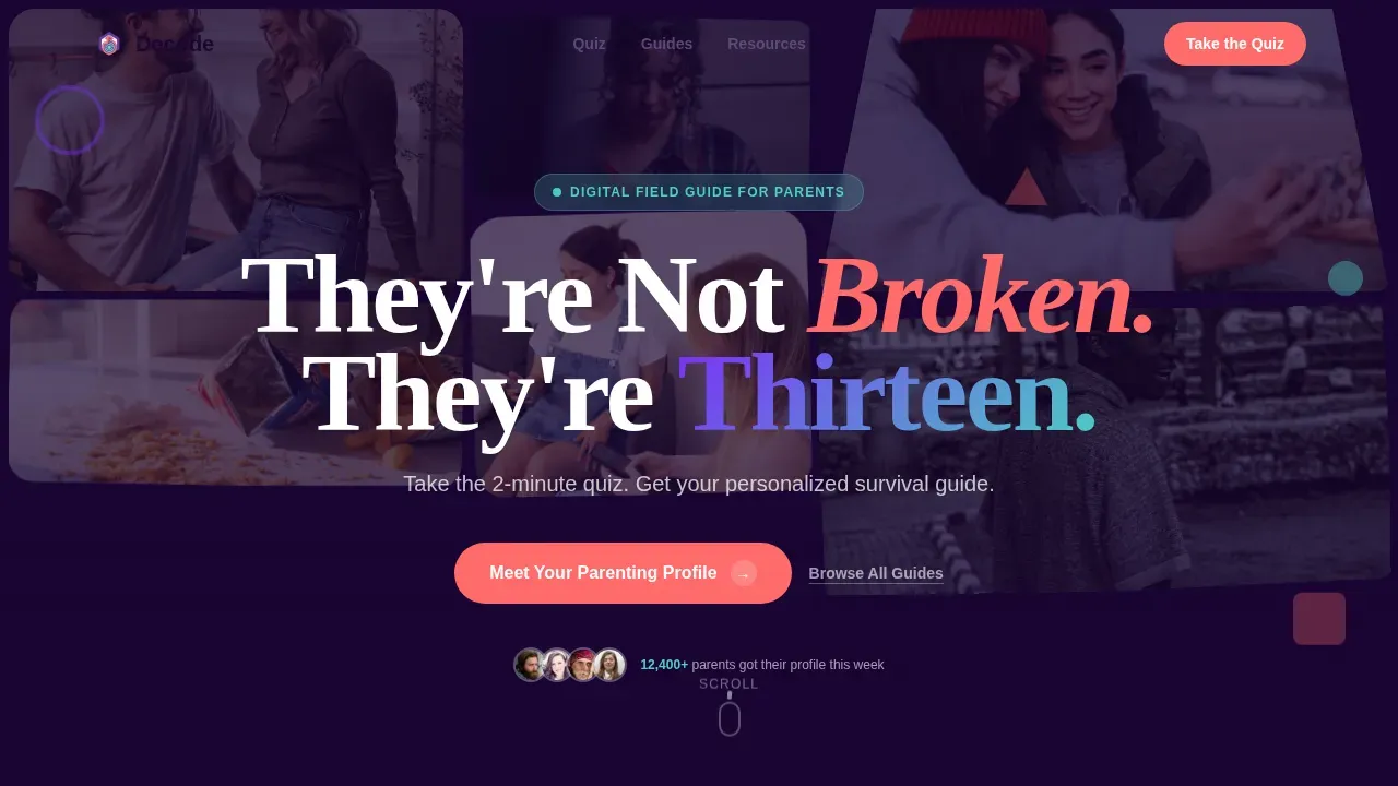 Teen Parenting Guide Landing Page Template
