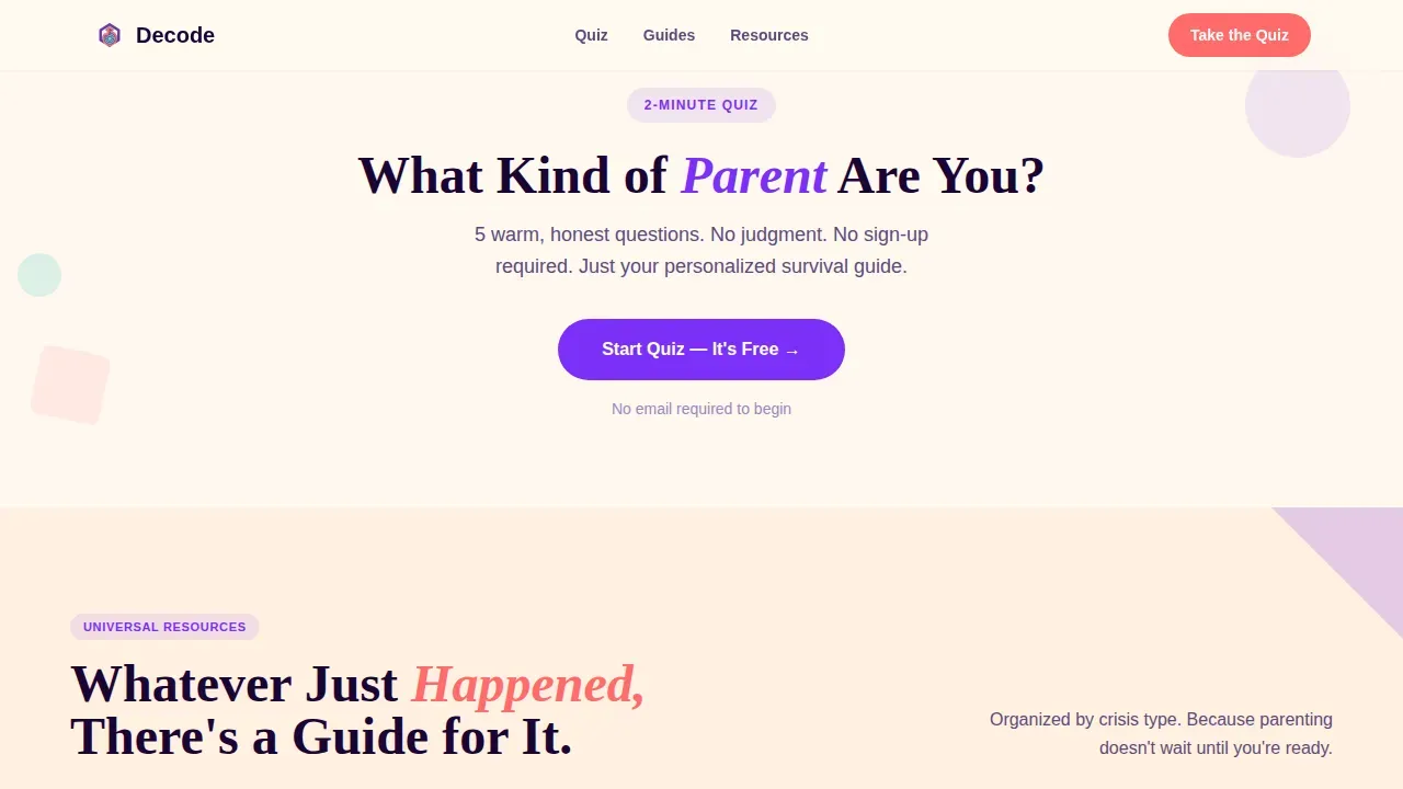 Teen Parenting Guide Landing Page Template
