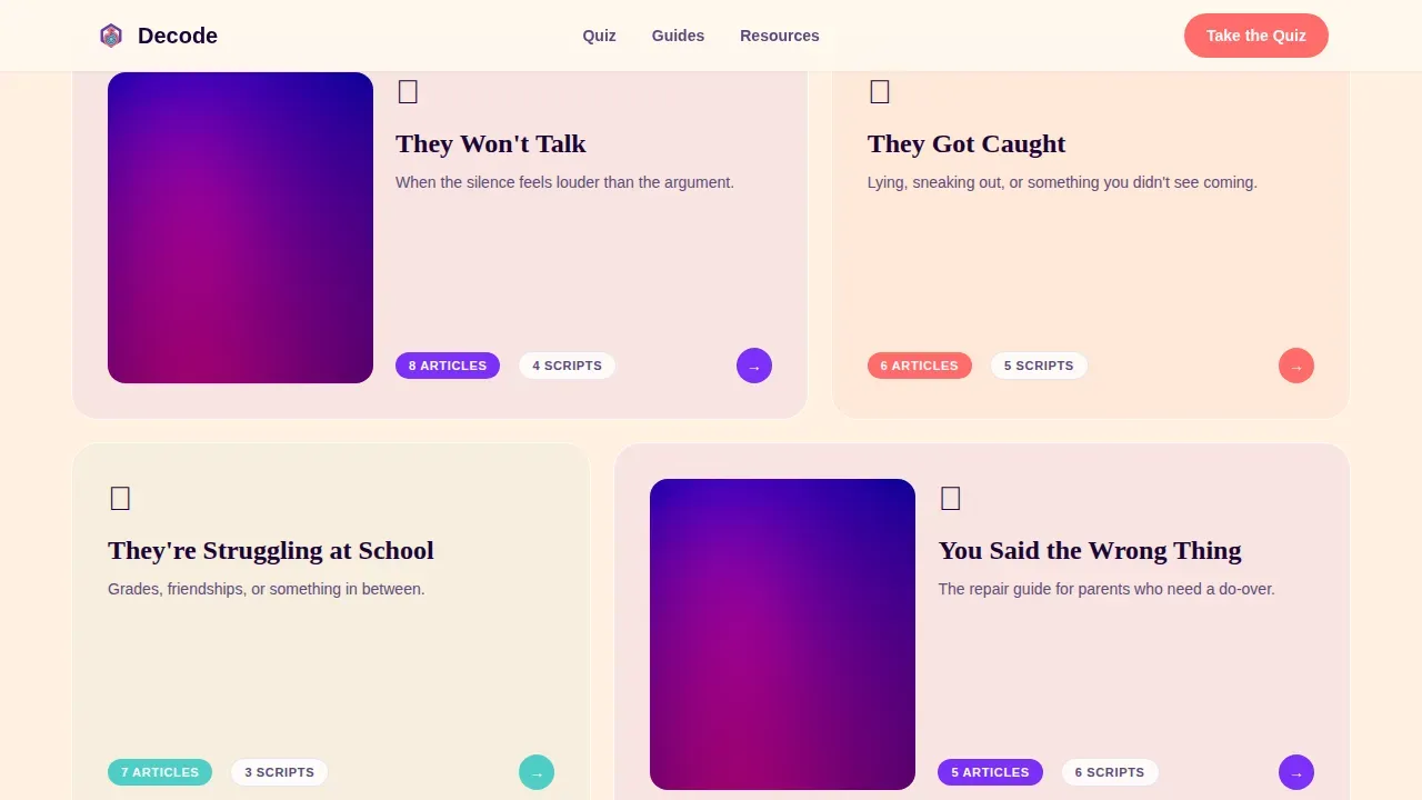 Teen Parenting Guide Landing Page Template