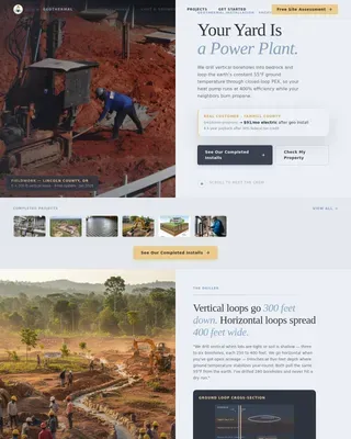 Deep Geothermal Installation Landing Page Template