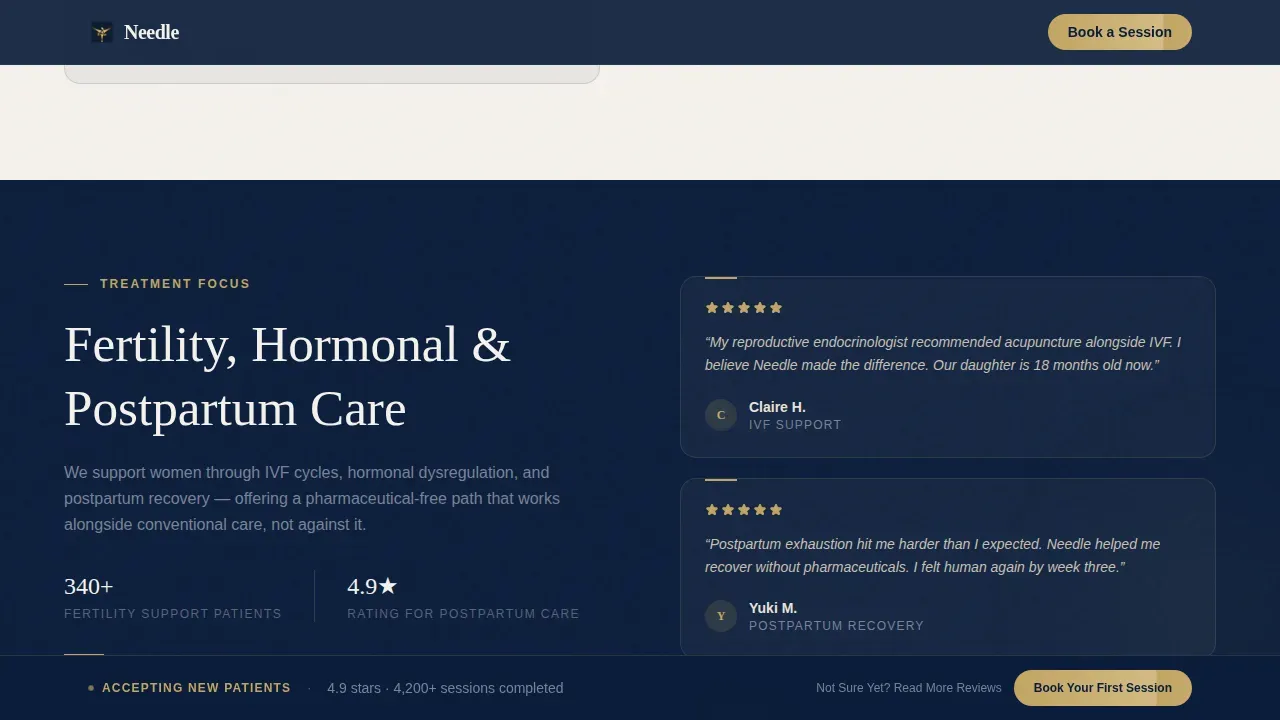 Trusted Practitioner Booking Landing Page Template
