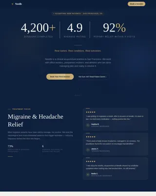 Trusted Practitioner Booking Landing Page Template
