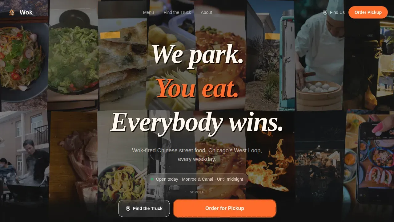 Artisan Chinese Food Truck Landing Page Template