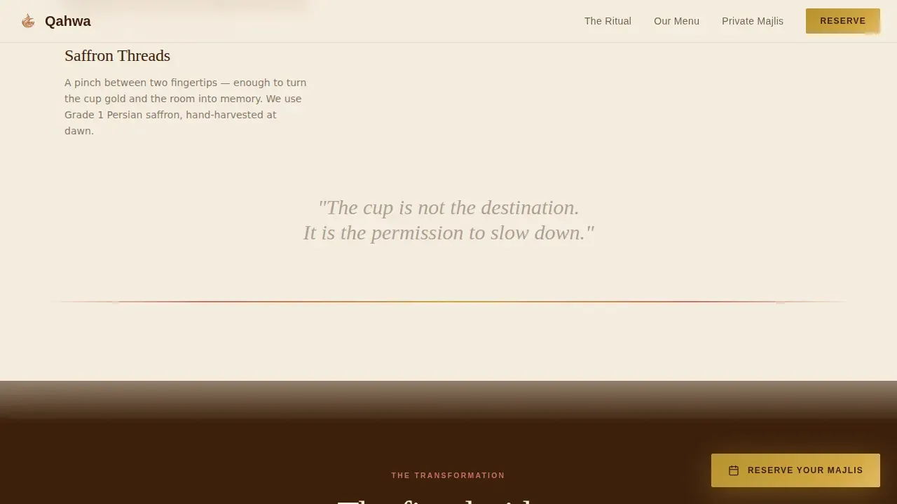 Middle Eastern Cuisine & Dining Advanced Booking Website Template