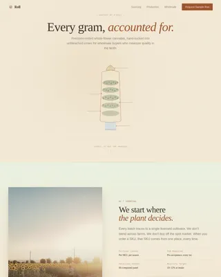 Whole Flower Pre-Roll Manufacturing Landing Page Template