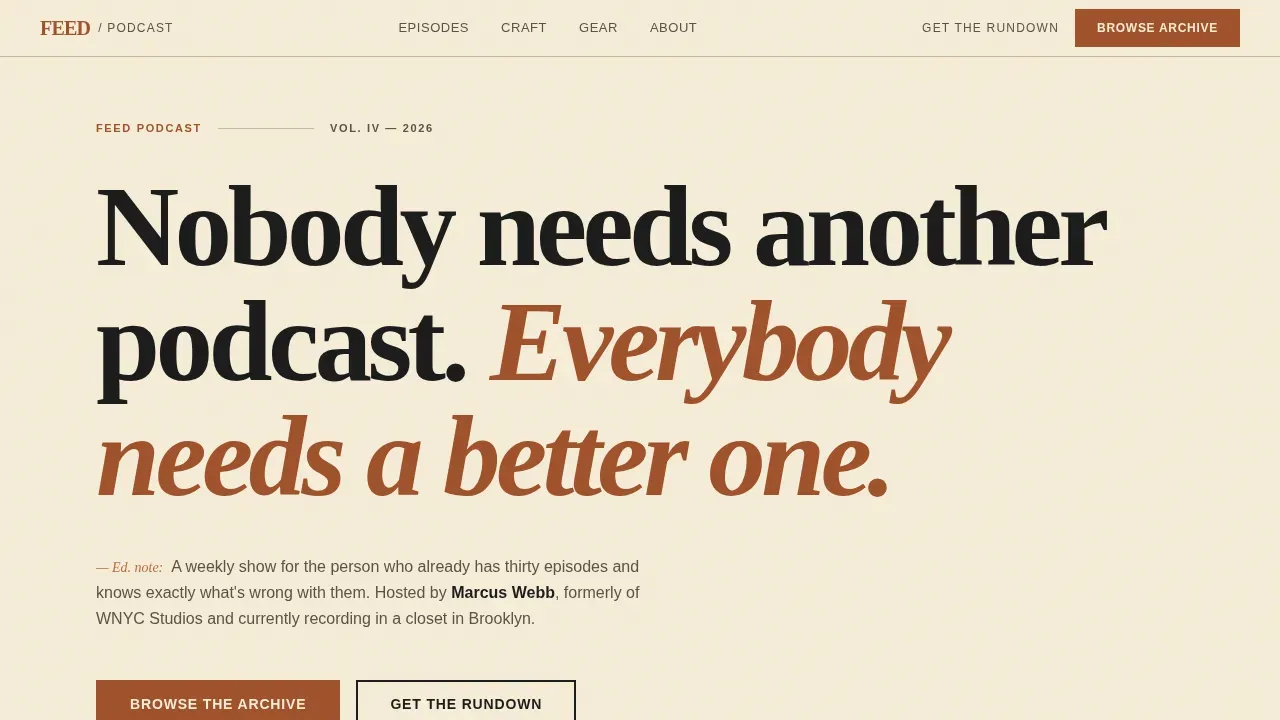 Authoritative Podcasting Landing Page Template
