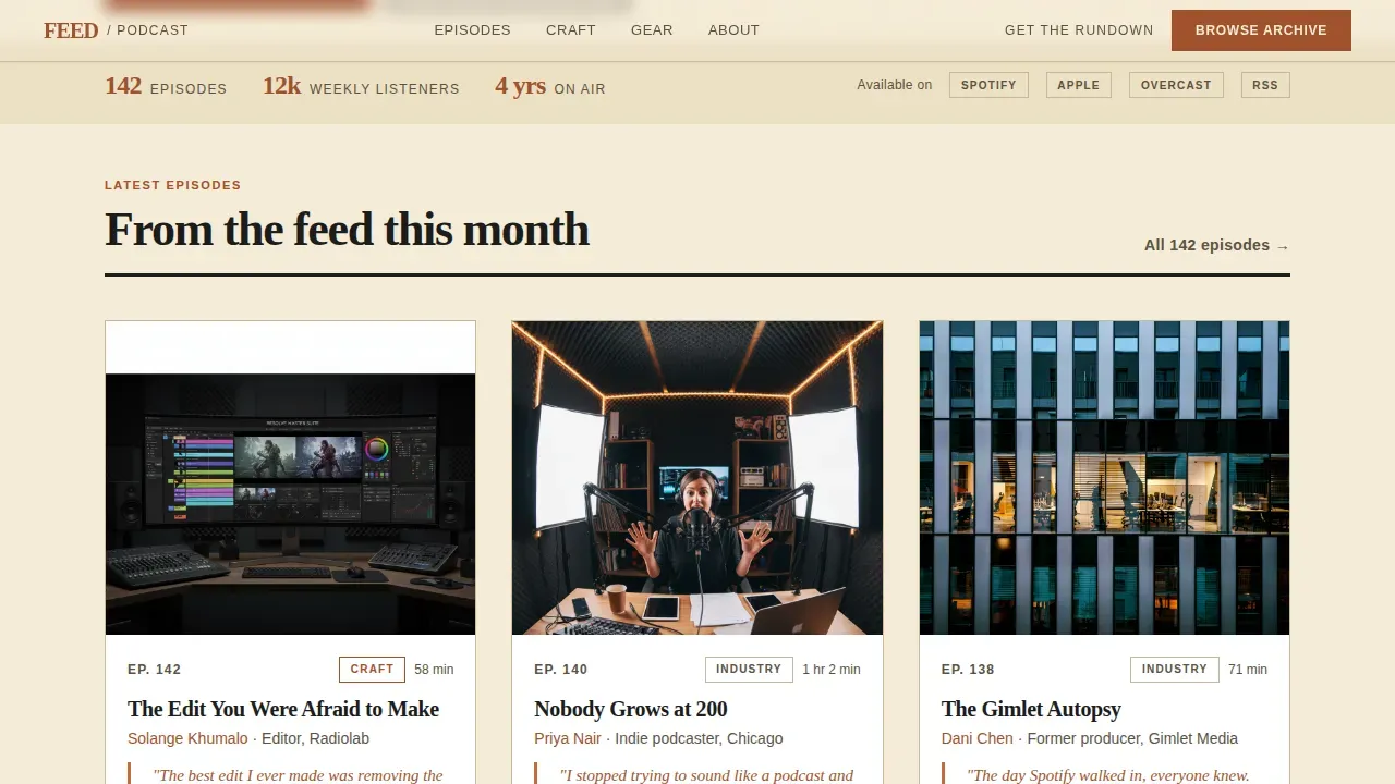 Authoritative Podcasting Landing Page Template