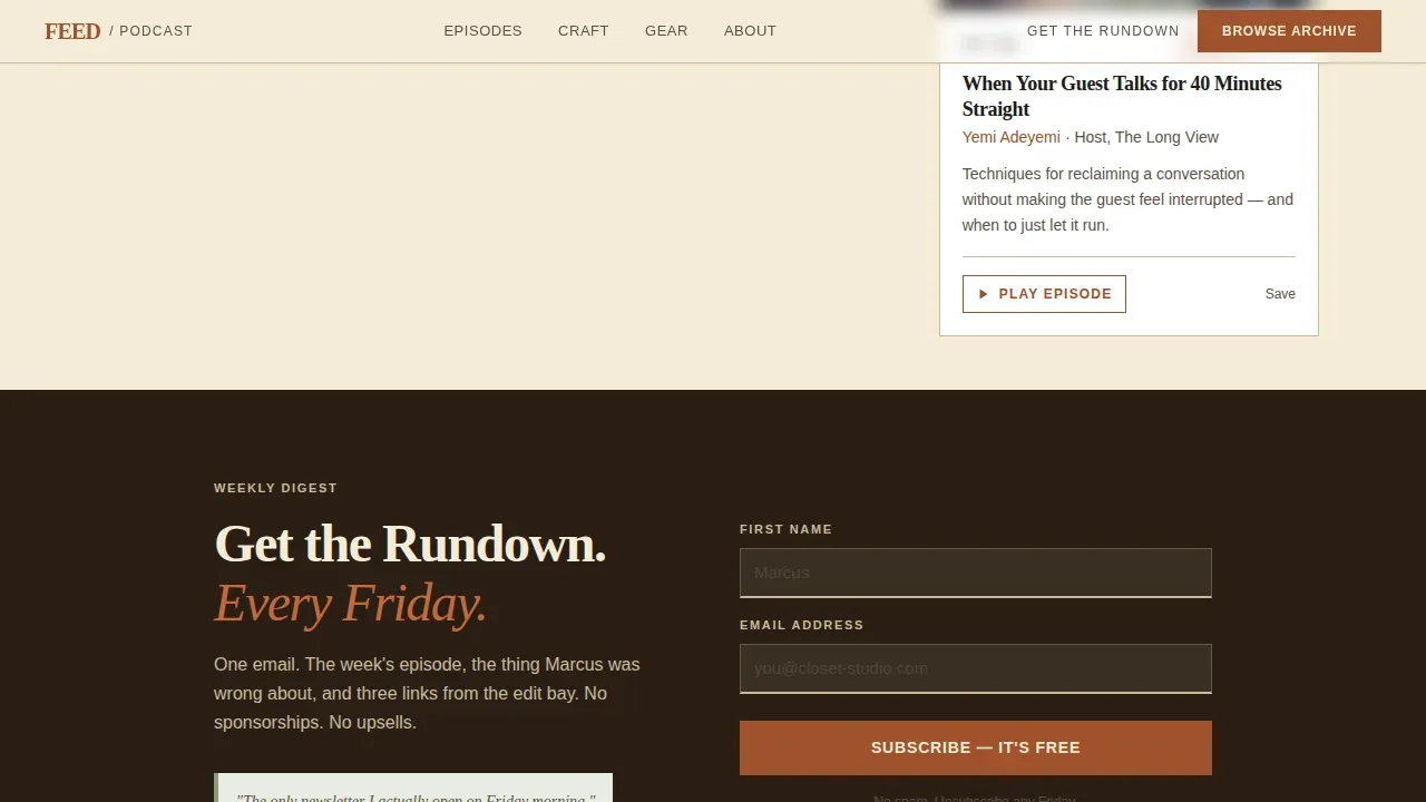 Authoritative Podcasting Landing Page Template
