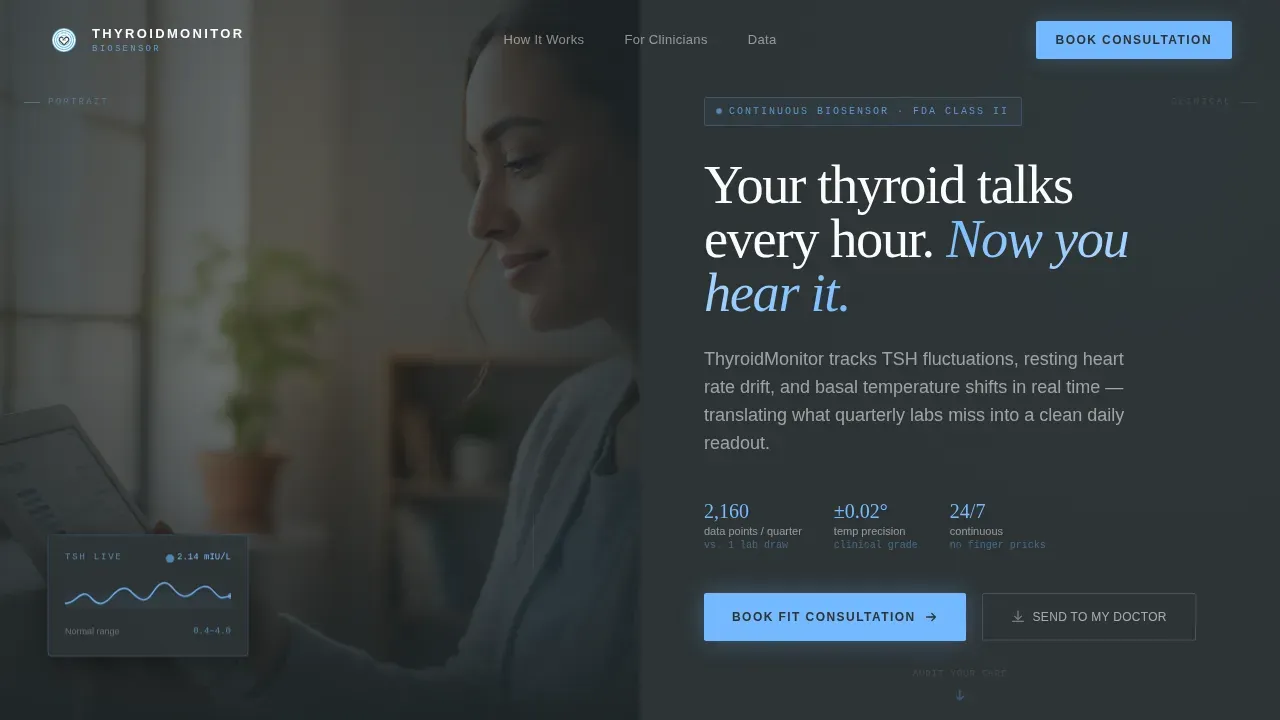 Thyroid Disorder Care Booking Website Template