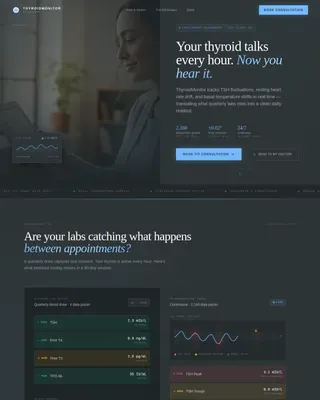 Thyroid Disorder Care Booking Website Template